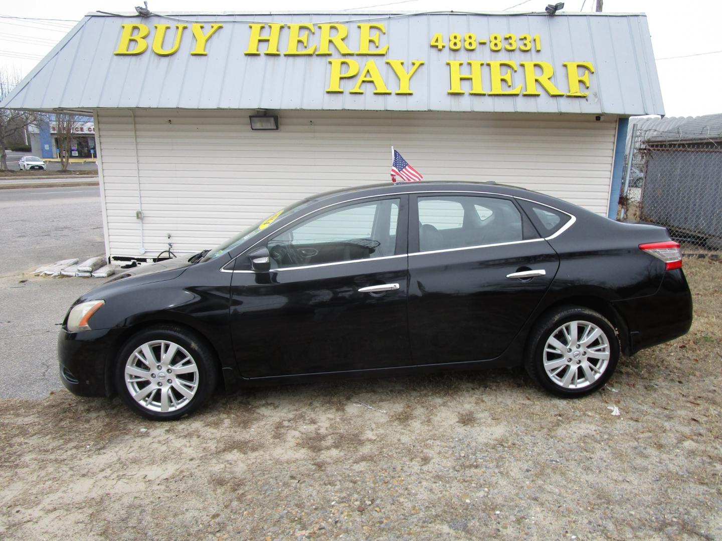 2014 Black Nissan Sentra S 6MT (3N1AB7AP6EY) with an 1.8L L4 SFI DOHC 16V engine, 6-Speed Automatic transmission, located at 2553 Airline Blvd, Portsmouth, VA, 23701, (757) 488-8331, 36.813889, -76.357597 - Photo#0